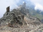 Al Rifugio Mantova, a quota 3535 mt. sotto la Cima Vioz (3644), in Valfurva (14 agosto 08) - FOTOGALLERY